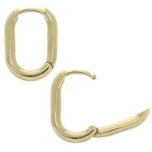 14x10mm Oval leverback to decorate - Gold Tone x2