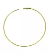 39mm Circle earstuds to decorate - fine Gold plated x2