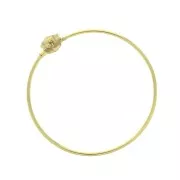 39mm Circle earstuds to decorate - fine Gold plated x2