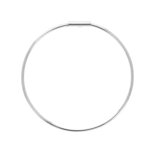 39mm Circle earstuds to decorate - Rhodium Tone x2