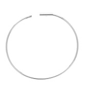 39mm Circle earstuds to decorate - Rhodium Tone x2