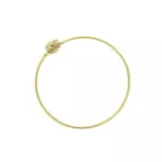 30mm Circle earstuds to decorate - fine Gold plated x2