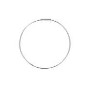 30mm Circle earstuds to decorate - Rhodium Tone x2|raw }}