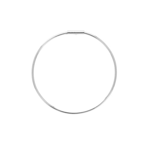 30mm Circle earstuds to decorate - Rhodium Tone x2