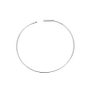 30mm Circle earstuds to decorate - Rhodium Tone x2