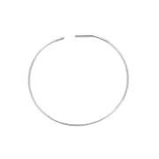 30mm Circle earstuds to decorate - Rhodium Tone x2