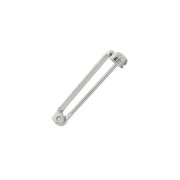 22mm Base Metal Bar Pin for brooch creation - Rhodium Tone x1|raw }}