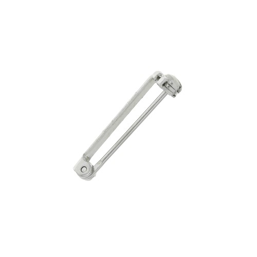 22mm Base Metal Bar Pin for brooch creation - Rhodium Tone x1