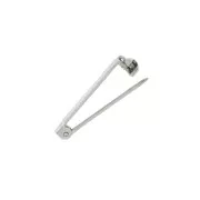 22mm Base Metal Bar Pin for brooch creation - Rhodium Tone x1