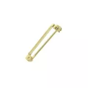 22mm Base Metal Bar Pin for brooch creation - fine Gold plated x1