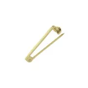 22mm Base Metal Bar Pin for brooch creation - fine Gold plated x1