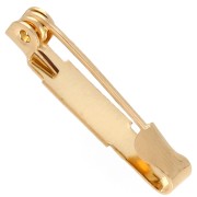 Brooch holder 22.5 mm - Gold-plated x1