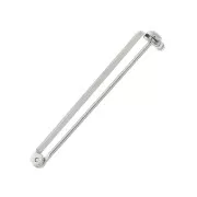 38mm Base Metal Bar Pin for brooch creation - Rhodium Tone x1