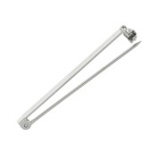 38mm Base Metal Bar Pin for brooch creation - Rhodium Tone x1