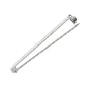 38mm Base Metal Bar Pin for brooch creation - Rhodium Tone x1