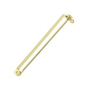 38mm Base Metal Bar Pin for brooch creation - fine Gold plated x1|raw }}