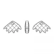 PureCrystal Zinnia Pendant 6902 16,5x25 mm Crystal Silver Shade x1