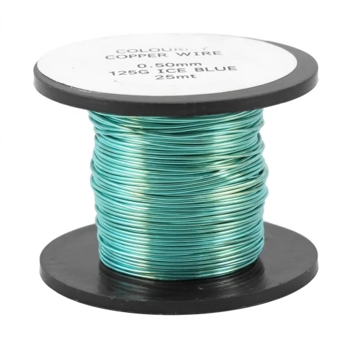 Copper wire 0.50mm Ice Blue x 25 m