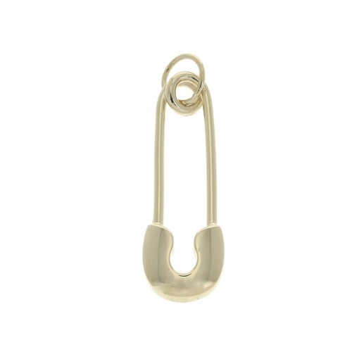 25x8mm Safety pin Pendant - Gold plated 3 micron x1