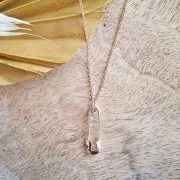 25x8mm Safety pin Pendant - Gold plated 3 micron x1