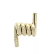 12x18.5mm Barbed wire Pendant - Gold plated 3 micron x1