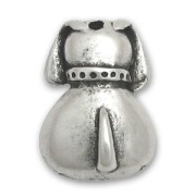 Backside dog pendant 28mm Antique Silver Plating x1|raw }}