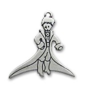 Pendant little prince 30mm Antique Silver Plating x1|raw }}