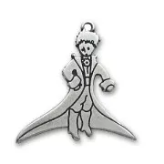 Pendant little prince 30mm Antique Silver Plating x1