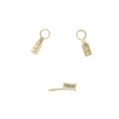 0.9mm Round lace ends - Gold Plated 3 microns x4