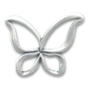 Butterfly 32mm Old silver tone x1|raw }}