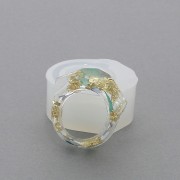 Silicone mold for wide and facetted resin rings - Size 51 x1
