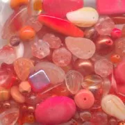 Czech glass beads assortment orange x50g