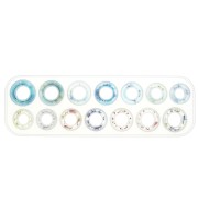 Silicone mold to make 14 smooth and faceted resin rings x1