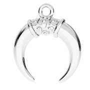 17x14.5mm 925 Sterling Silver horn/half-moon charm x1|raw }}