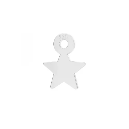 8x7mm 925 Sterling Silver mini star charm x1