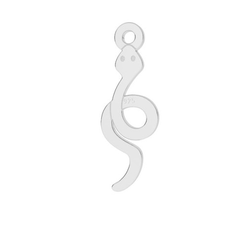 16x5.5mm 925 Sterling Silver snake charm x1 