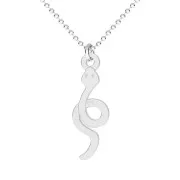 16x5.5mm 925 Sterling Silver snake charm x1 