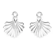 15x13mm 925 Sterling Silver shell charm x1
