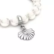 15x13mm 925 Sterling Silver shell charm x1