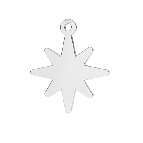 16x14mm 925 Sterling Silver noth star pendant x1