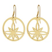 30mm 925 Sterling Silver Round lotus flower pendant x1