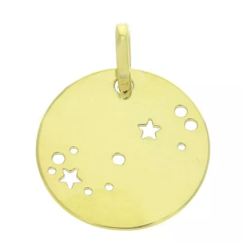 18mm 925 Sterling Silver Constellation pendant - Scorpio - Gold Tone x1