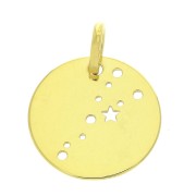 18mm 925 Sterling Silver Constellation pendant - Taurus - Gold Tone x1|raw }}