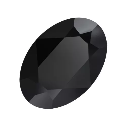 6x4mm PureCrystal 4120 Oval Fancy Stone - Jet x1