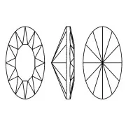 14x7.5 mm PureCrystal 4162 Oval Fancy Stone - Jet x1