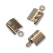 Round end clips 4mm Bronze tone x6|raw }}