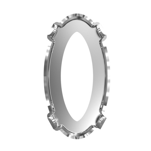 14x7.5mm setting for 4162 cabochons - Rhodium Tone x1