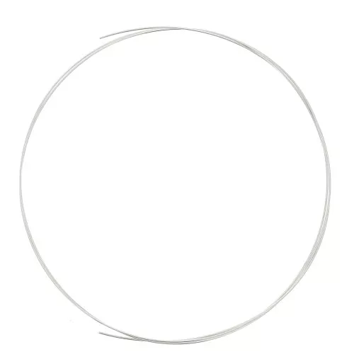 0.8mm Hard round wire - hardened - 925 Sterling Silver x 1m