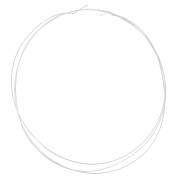 0.6mm Hard round wire - hardened - 925 Sterling Silver x 1m