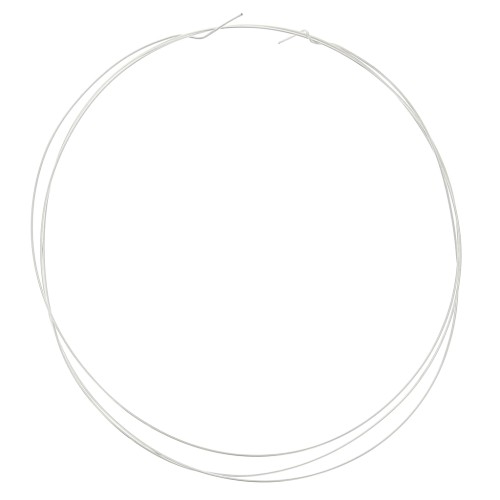 0.6mm Hard round wire - hardened - 925 Sterling Silver x 1m